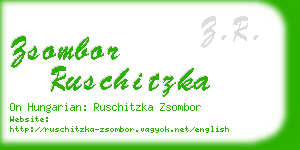 zsombor ruschitzka business card